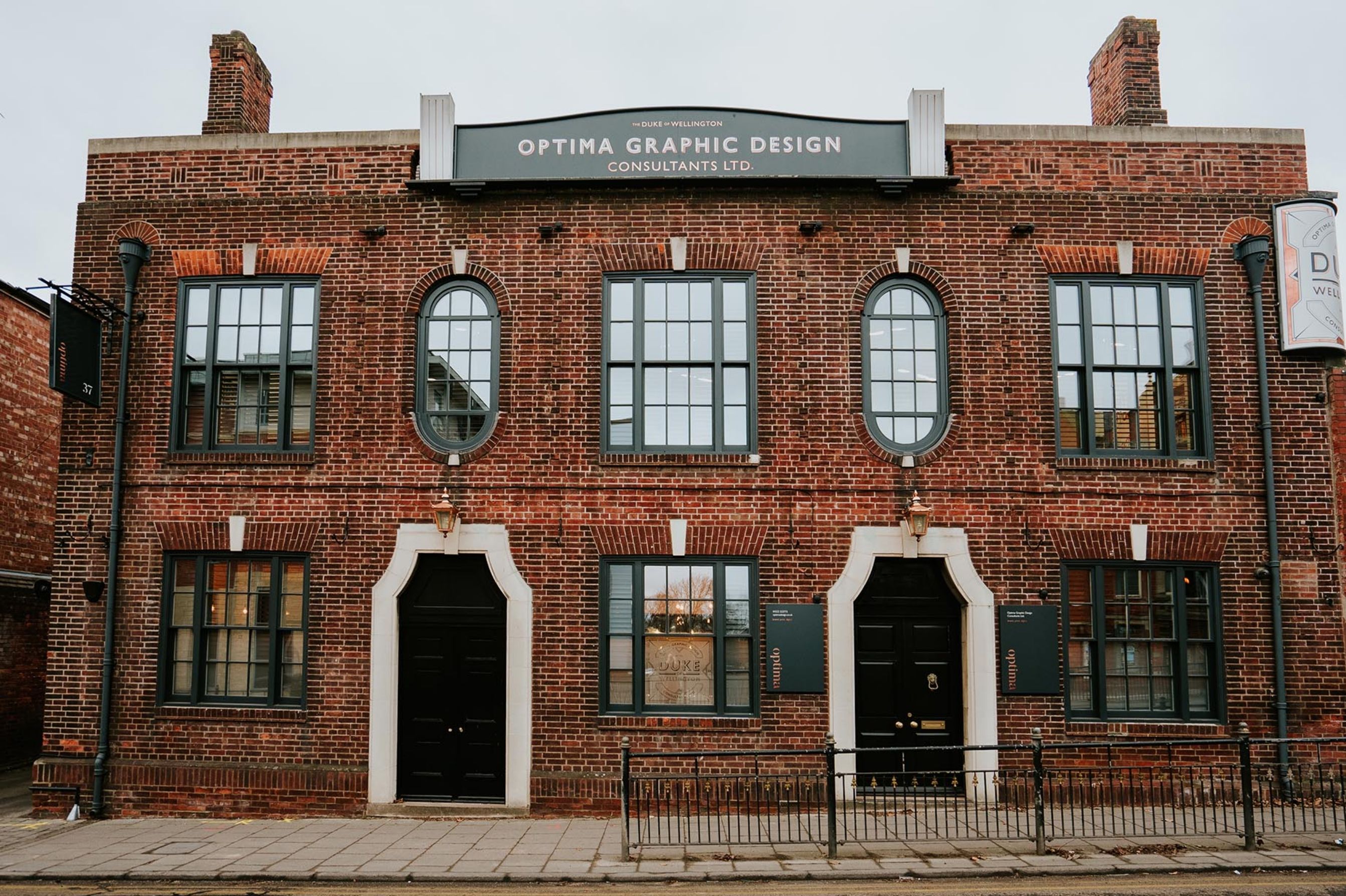 An external view of Optima's office in Lincoln